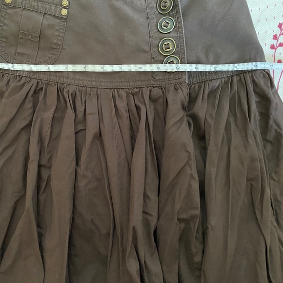 Y2K Cotton Short Skirt XS with Flounce, Pocket and Metal Details - Picture 9 of 10